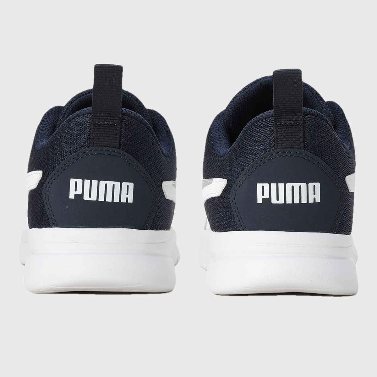 Puma Men's Supreme Comfort Running Shoes | Navy Blazer, White and Silver - UK 7