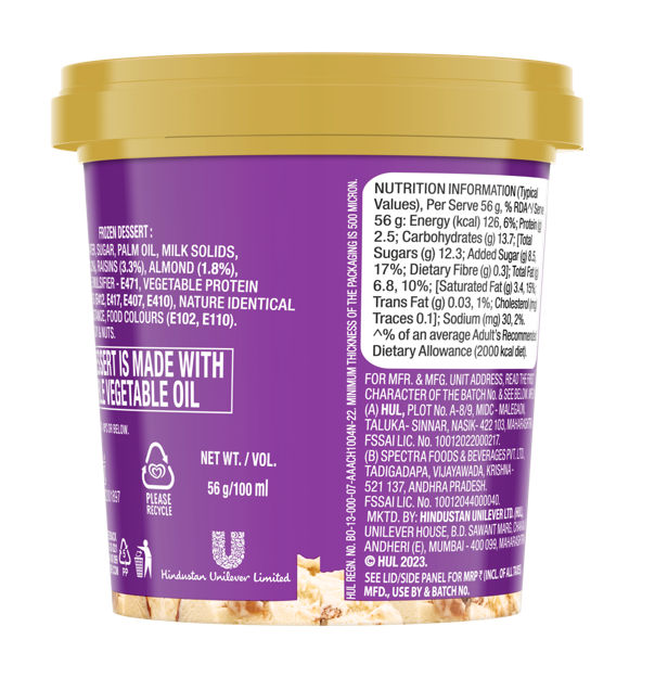 Kwality Wall's Dry Fruit Delight Cup