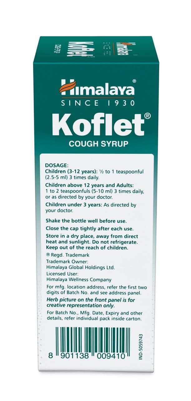 Himalaya Wellness Company Koflet Syp (3004)+6Koflet Loz Free