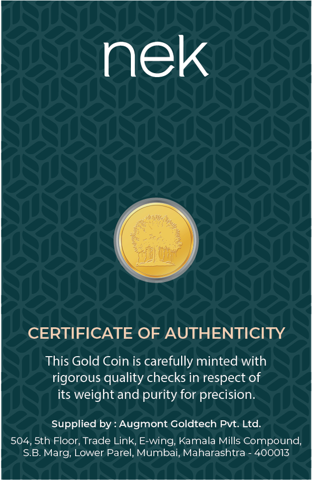 Nek By Jar Gold Coin 24K (999 Purity)