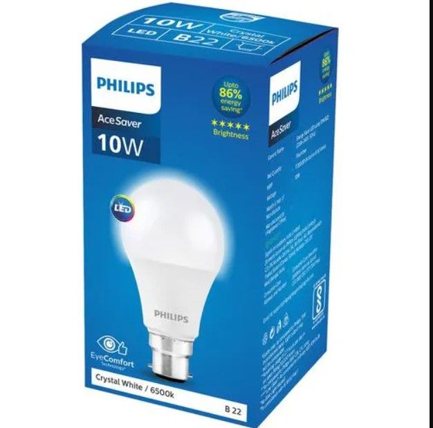 Philips 10 W LED Bulb Cool Day Light | 6500K | B22 Base Holder
