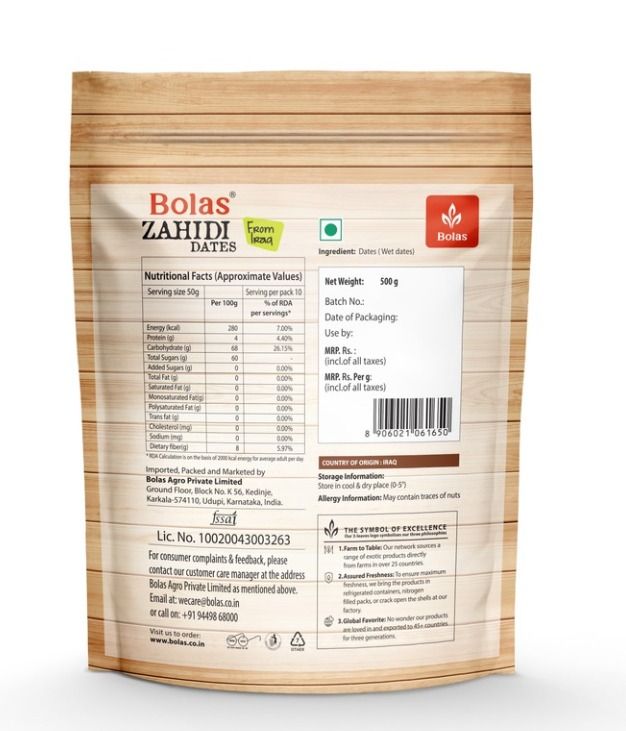 Bolas Zahidi Dates