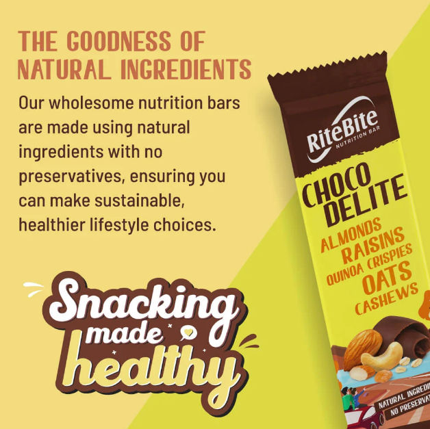 RiteBite Choco Delight 4g Protein Energy Bar 40 g Combo