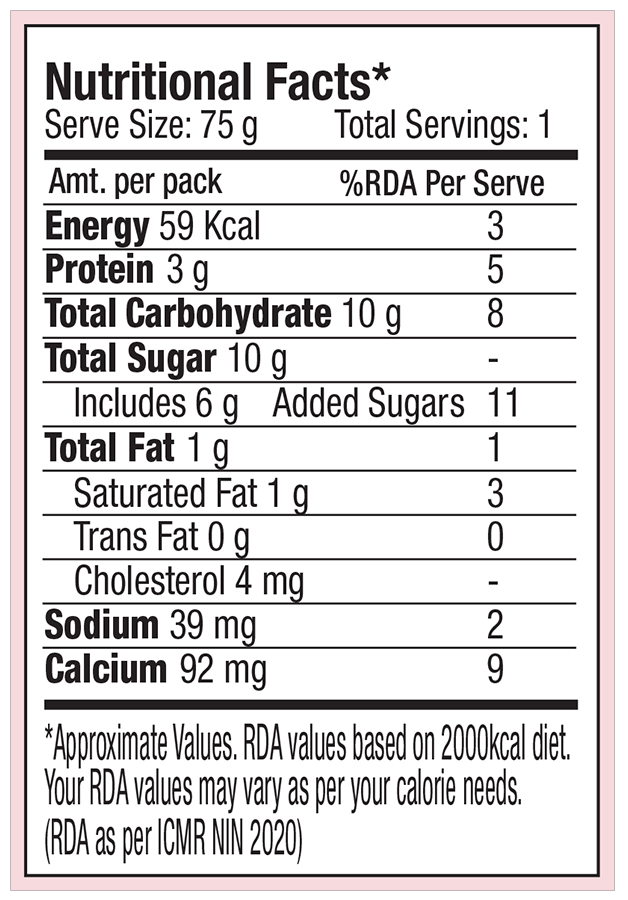 Epigamia Fruit Yogurt- Strawberry 75 g Combo