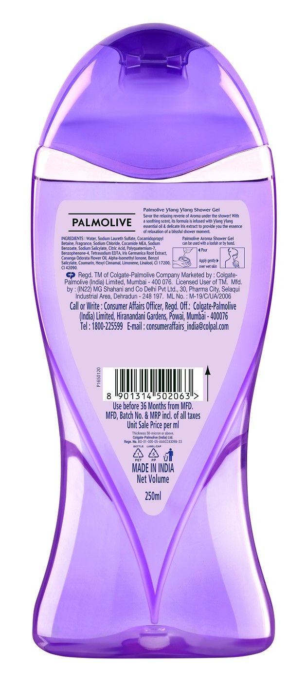 Palmolive Iris & Ylang Ylang Essential Oil Aroma Absolute Relax, Moisturizing Body Wash 250 ml Combo