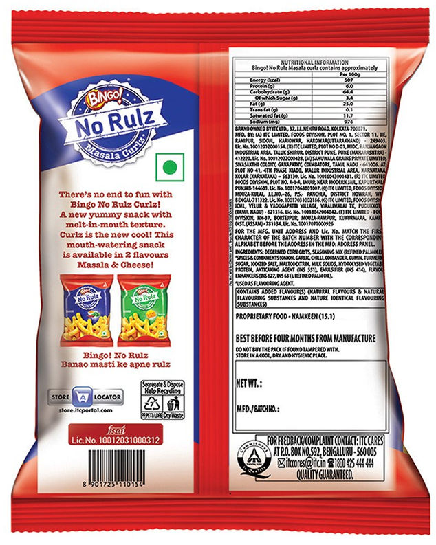 Bingo No RulzCurlz Masala 80 g Combo