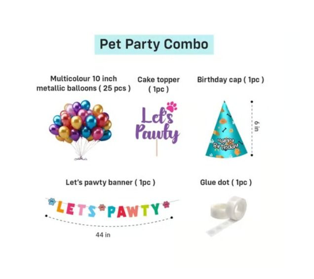 Let's Vybe Pets Birthday Decoration Kit
