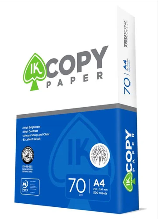 Ik A4 Copier Paper 70 Gsm, 500 Sheets