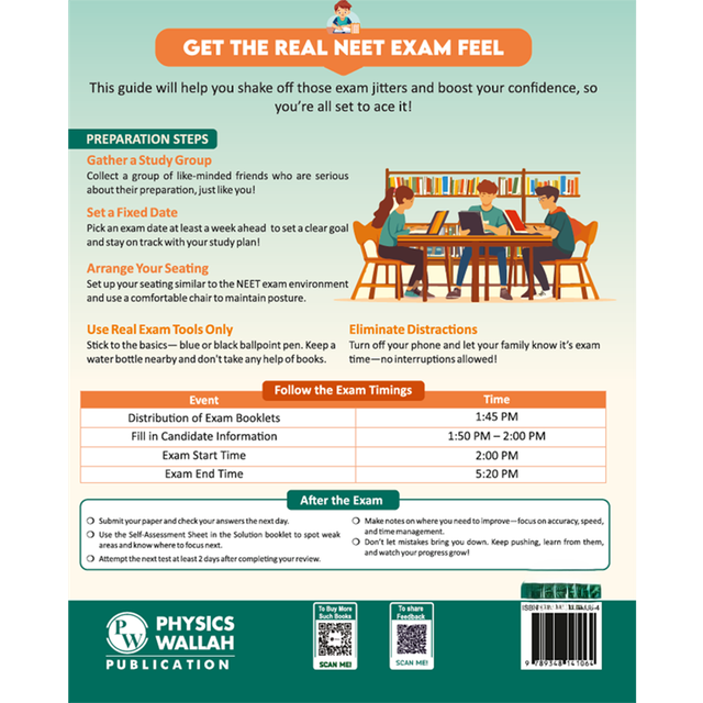 Physics Wallah NTA NEET Rankers Test Series 2025| OMR Sheet, Solution Booklet with NCERT References