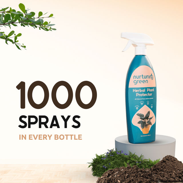 Nurturing Green - Herbal Plant Protector | 650ml | Plant Spray Bottle with Neem Oil for Plant Care