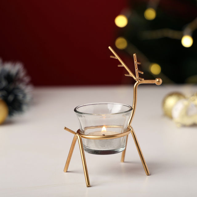 Urban Born Metal Christmas T-Light Holder For Christmas Decor