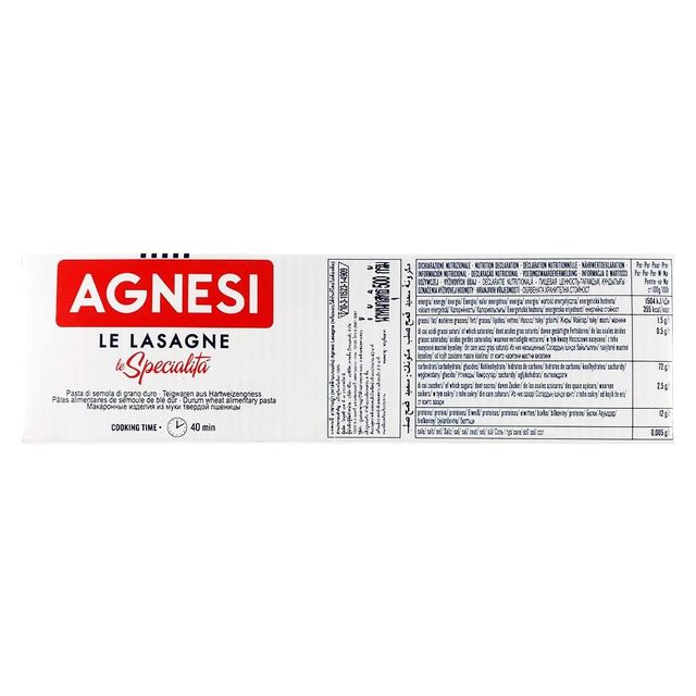 Abbie's Agnesi Le Lasagne Sheet Pasta