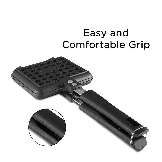 Tosaa Non Stick Waffle Pancake Maker Gas Compatible Super Heavy Thickness - Color May Vary
