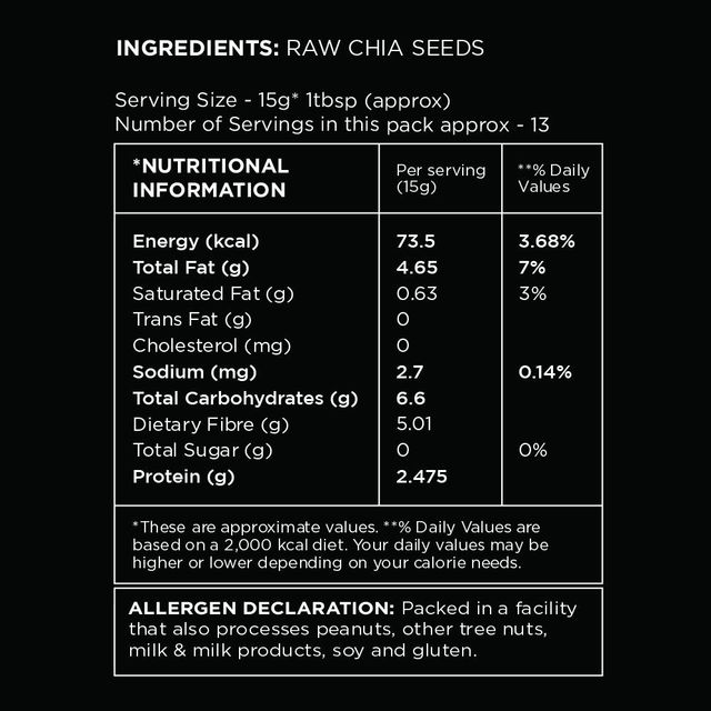 Open Secret Chia Seeds - Protein Rich, High In Fibre