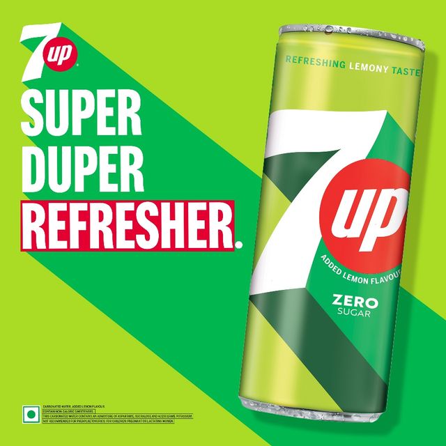7Up Zero Sugar Soft Drink Can 330 ml Combo