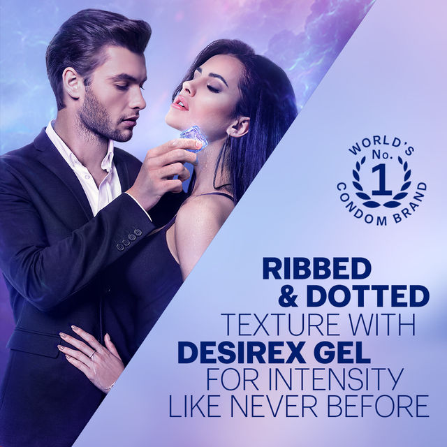 Durex Intense Condoms For Her Dotted And Ribbed Condom With Desirex Gel(10pc) & Durex Play Lubricant Gel Tingling(50ml) Combo