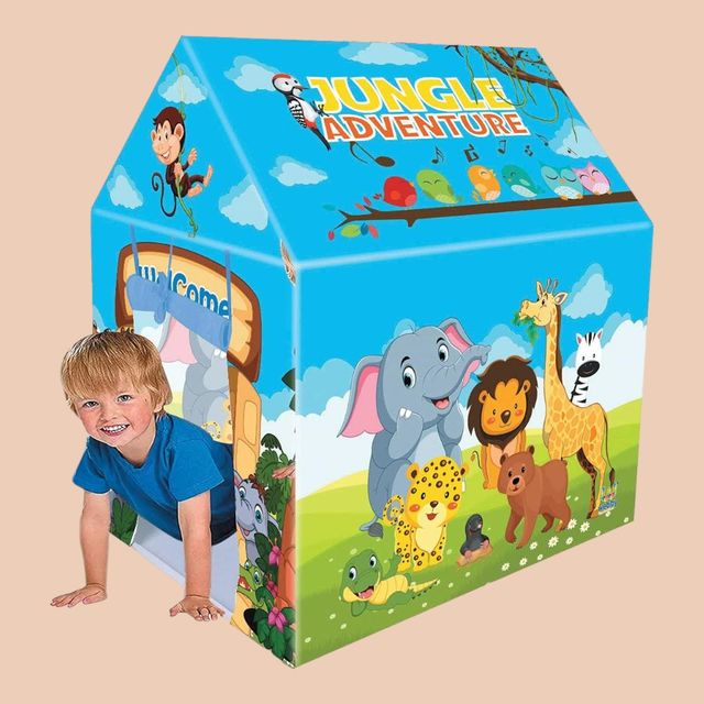 Webby theme Jungle Kid's green Play Tent House, Toy Home for Girls and Boys 2+ Year Old