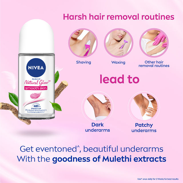 Nivea Natural Glow Even-toned & Smooth Skin 72h Protection Roll On