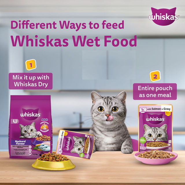 Whiskas Adult Salmon in Gravy Wet Cat Food