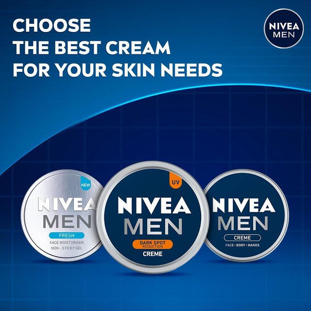 Nivea Men Dark Spot Reduction Face Cream (75ml) & Nivea Men Face Wash All In 1 Charcoal (100g) & Nivea Fresh Active Underarm Roll On 72H Protection (50ml) Combo