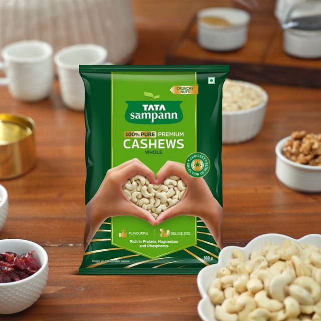 Tata Sampann Pure Cashews Whole Kaju