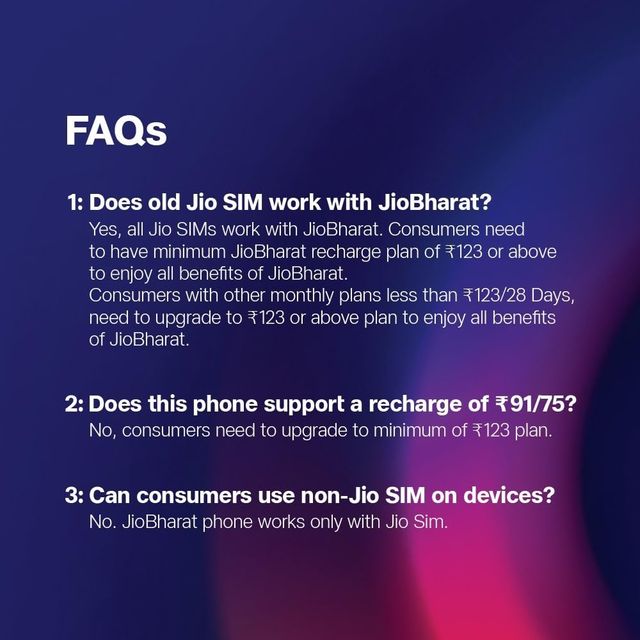 JioBharat V2 4G Phone with JioTV | JioCinema | Digital Camera | Locked for JioNetwork | Blue
