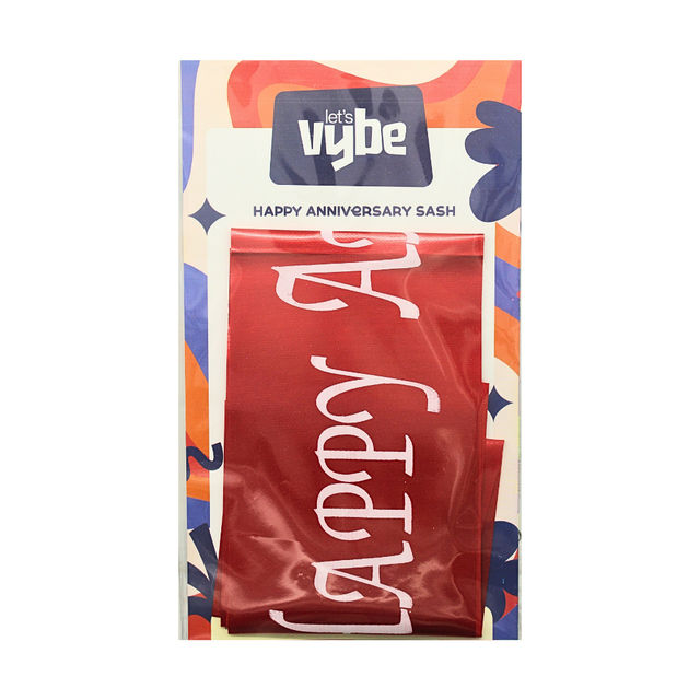Let's Vybe Happy Anniversary Sash - Assorted
