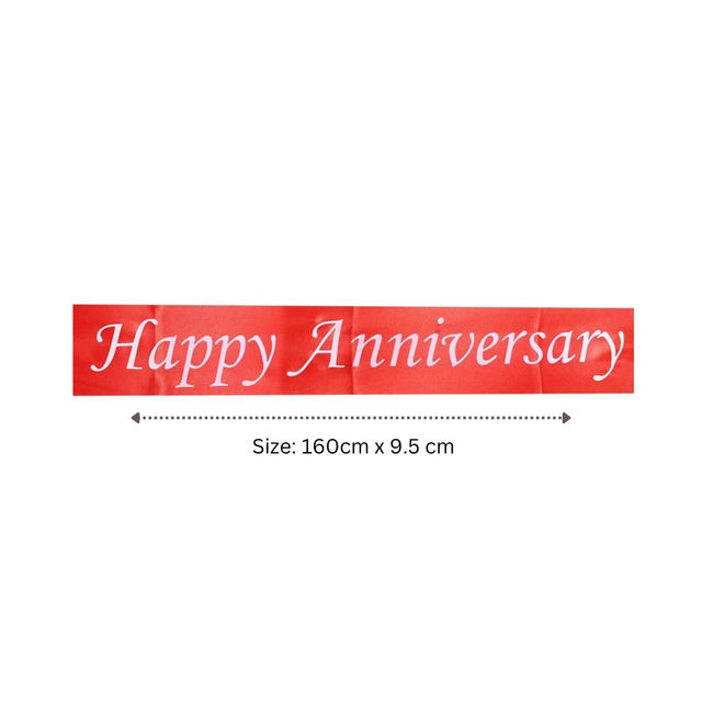 Let's Vybe Happy Anniversary Sash - Assorted
