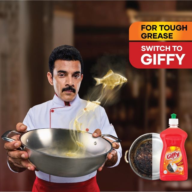 Giffy Liquid Dish Wash Gel With Turbo Boosters and Natural Mild Fragrance