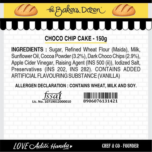 Banana Bread 150G(150gms) & Choco Chip Cake(150gms) Combo
