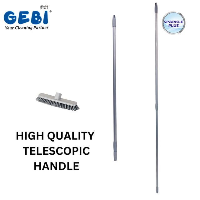 Gebi Sparkle Plus Scratchy Floor Brush - | Telescopic Handle )