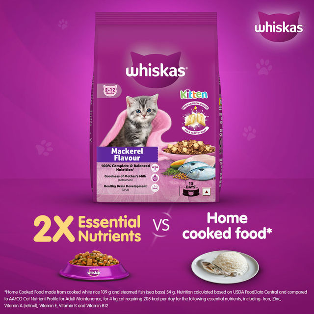 Whiskas Kitten Mackerel Flavour Dry Cat Food