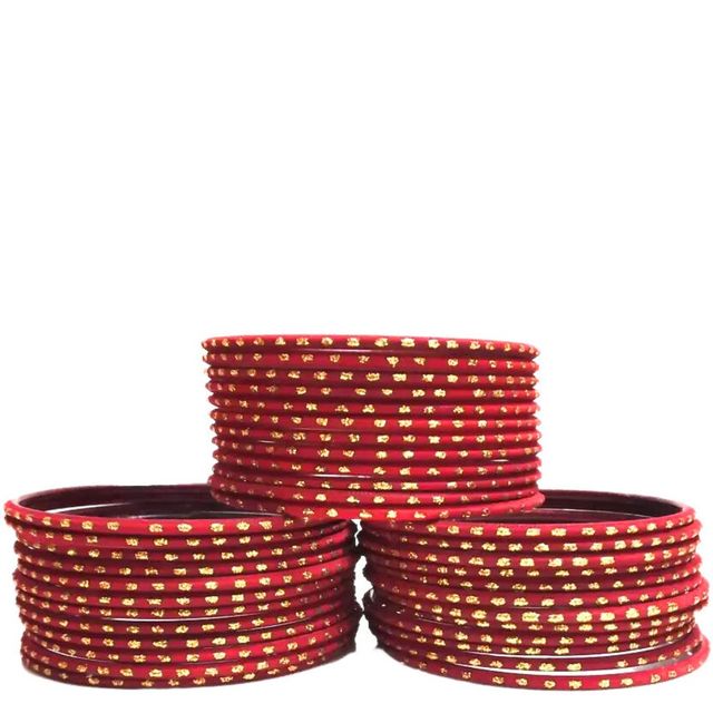 Bangles Red Size 2.4 Inch Metal