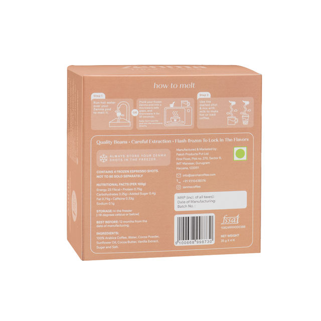 Zenma Frozen Espresso Shots - Mocha Coffee Pods