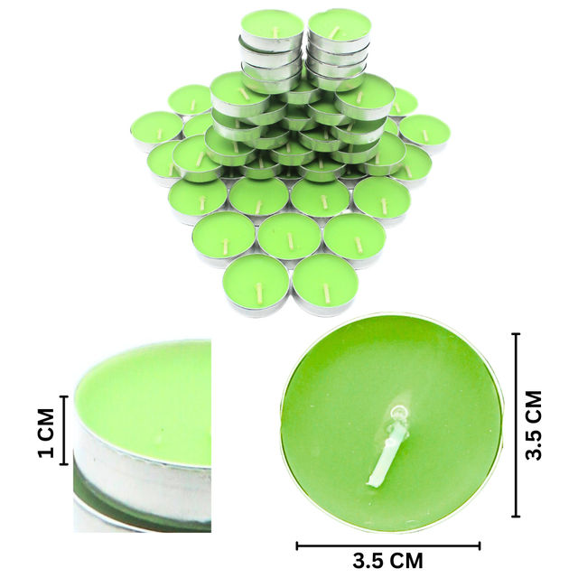 Tealight Candles, Assorted Color (Pack of 100 Candles of Same Color)