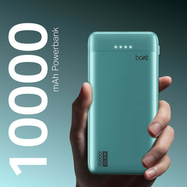 boAt Energyshroom PB300 Activ 10000mAh 22.5W Powerbank | Cerulean Blue