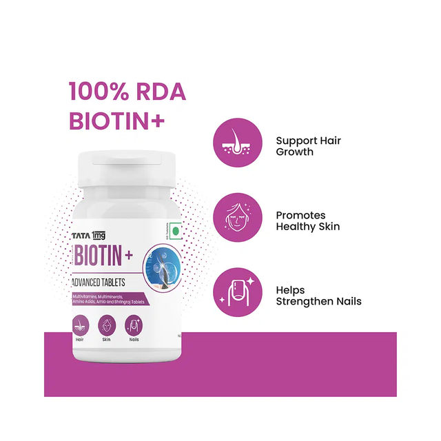 Tata 1mg Biotin 60 Tablets