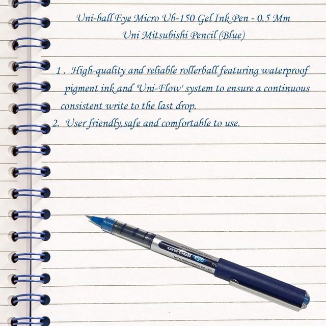 Uniball Eye Ub-150 Fine Roller Pen 1 Pcs Blister (Blue)