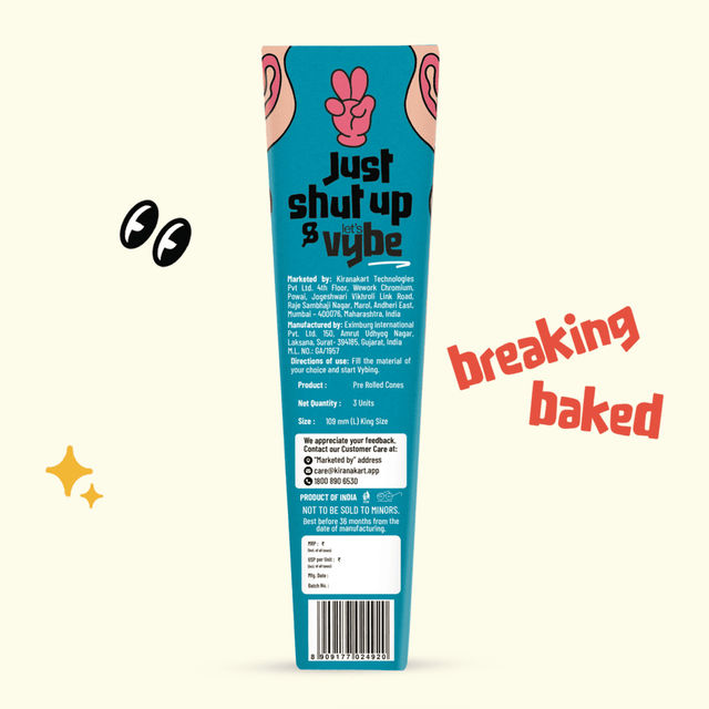 Lets Vybe Smoking Material Pre-roll Cone