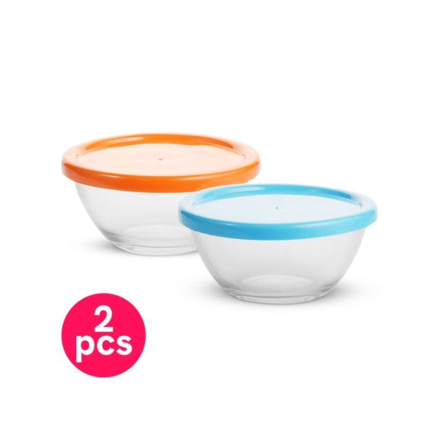 Glass Ideas Lorenzo Bowl Set With Lid (400 Ml)