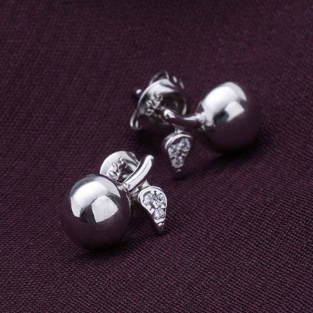 Palmonas Cherry Berry Stud Earrings- 925 Silver