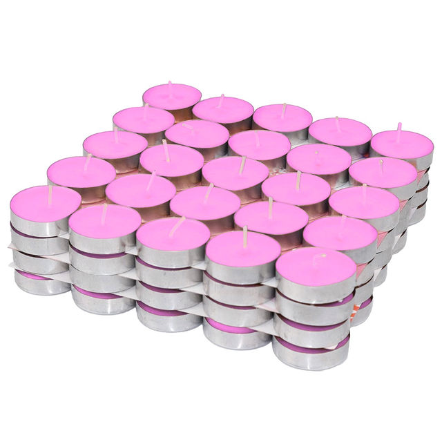 Tealight Candles, Assorted Color (Pack of 100 Candles of Same Color)