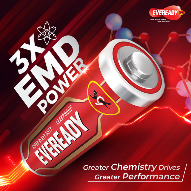 Eveready Carbon Zinc AA Battery 4 pc Combo