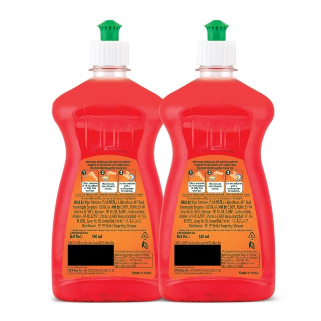 Giffy Liquid Dish Wash Gel With Turbo Boosters and Natural Mild Fragrance
