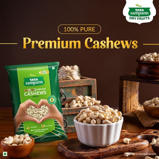 Tata Sampann Pure Cashews Whole Kaju