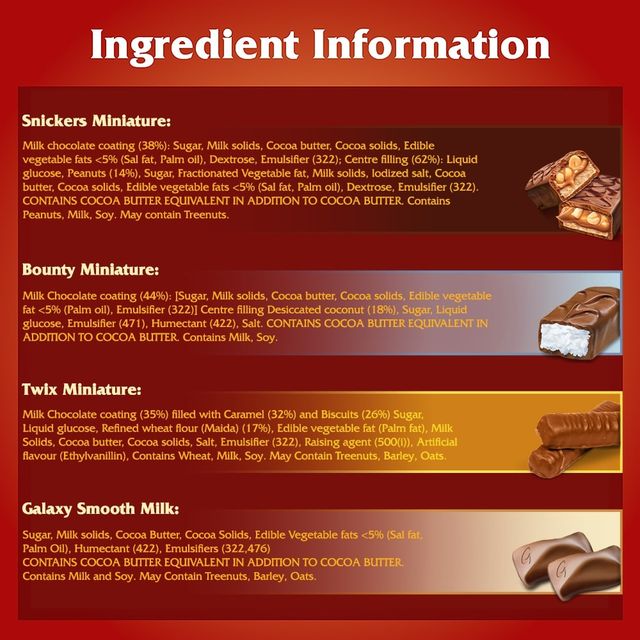 Snickers Best of Minis Assorted Chocolates Mini Pack 128 g Combo