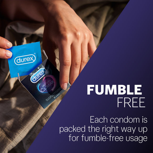 Durex Condoms Mutual Climax(3pc), Durex Real Feel Condoms(3pc) & Durex Invisible Super Ultra Thin Condoms for Men(3pc) Combo