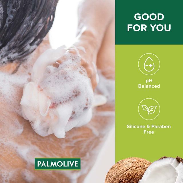 Palmolive Body Wash Coconut Joy Crème Based Exfoliator With Real Apricot Seeds and Jojoba Butter Extracts