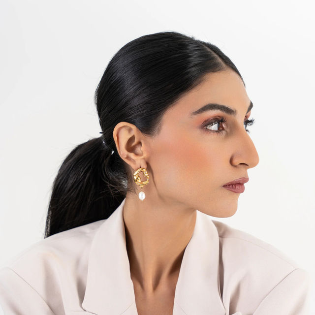 ZAISHA 18K Gold Plated Pearl Baroque Earrings | Birthday | Anniversary | Valentines gift