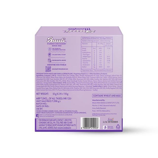 Bauli Moonfils Croissant Choco & Vanilla Twin Cr�me